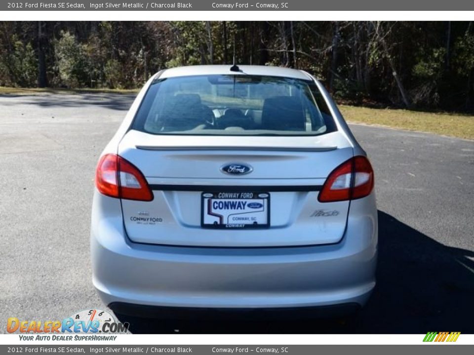 2012 Ford Fiesta SE Sedan Ingot Silver Metallic / Charcoal Black Photo #6