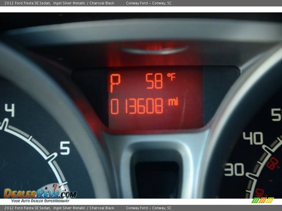 2012 Ford Fiesta SE Sedan Ingot Silver Metallic / Charcoal Black Photo #23
