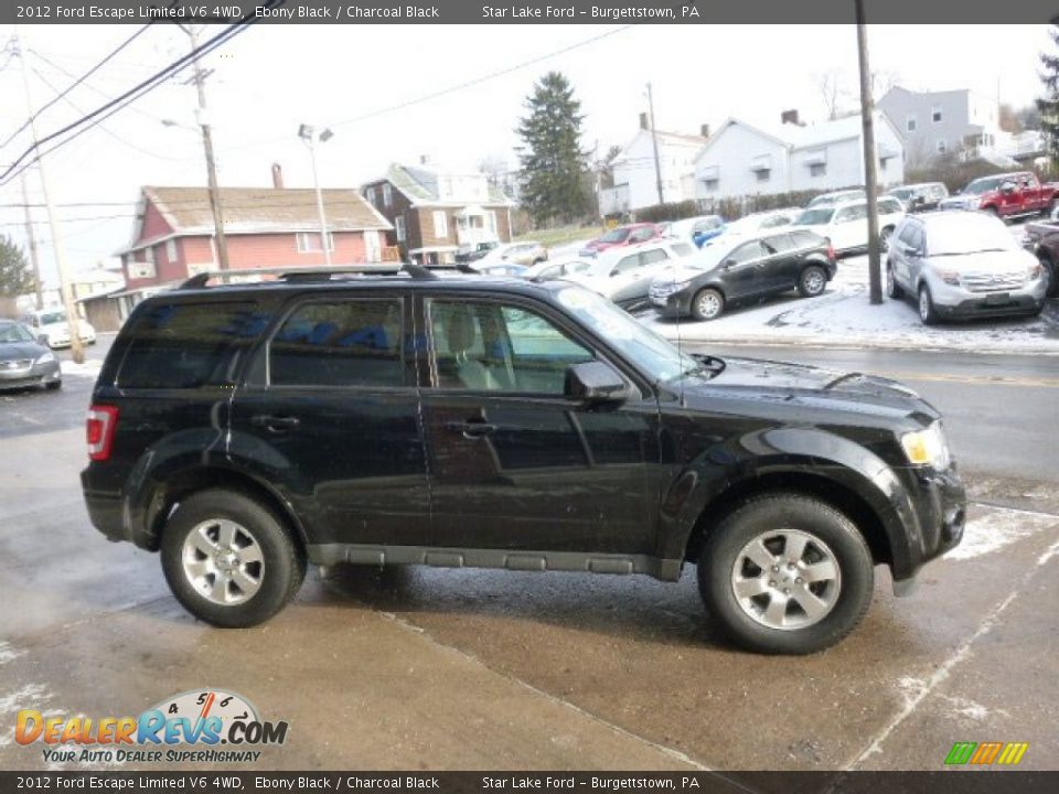 2012 Ford Escape Limited V6 4WD Ebony Black / Charcoal Black Photo #4