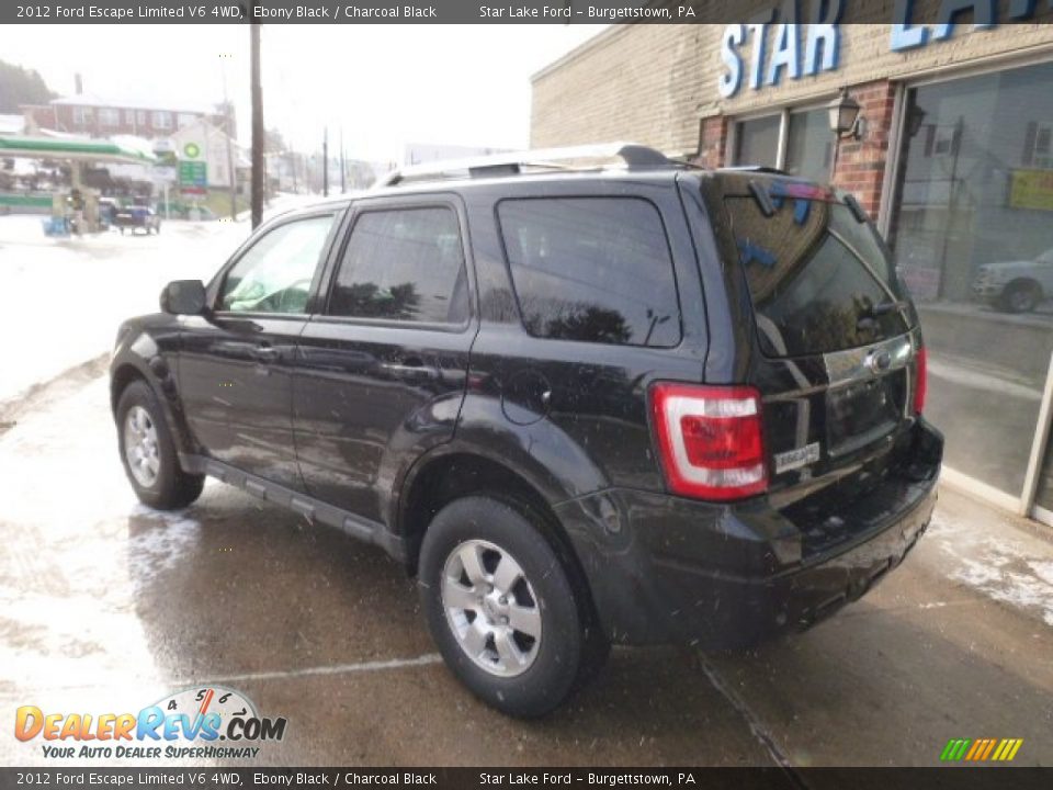 2012 Ford Escape Limited V6 4WD Ebony Black / Charcoal Black Photo #6