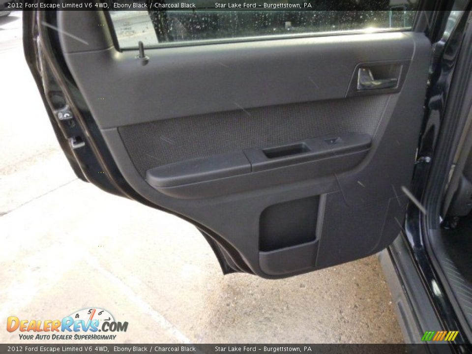 2012 Ford Escape Limited V6 4WD Ebony Black / Charcoal Black Photo #12