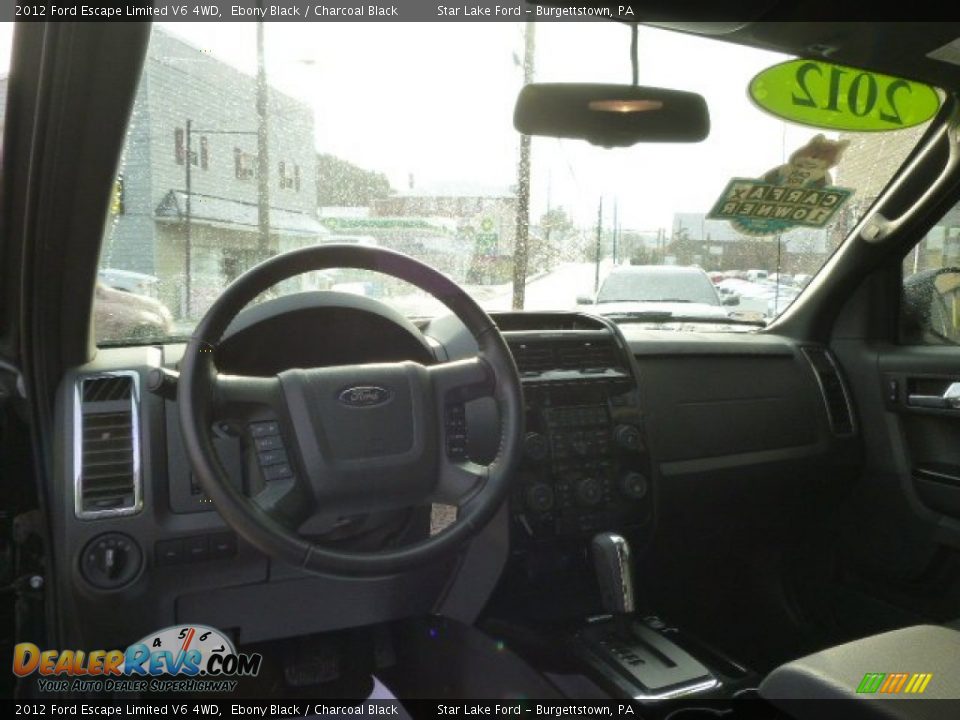 2012 Ford Escape Limited V6 4WD Ebony Black / Charcoal Black Photo #13