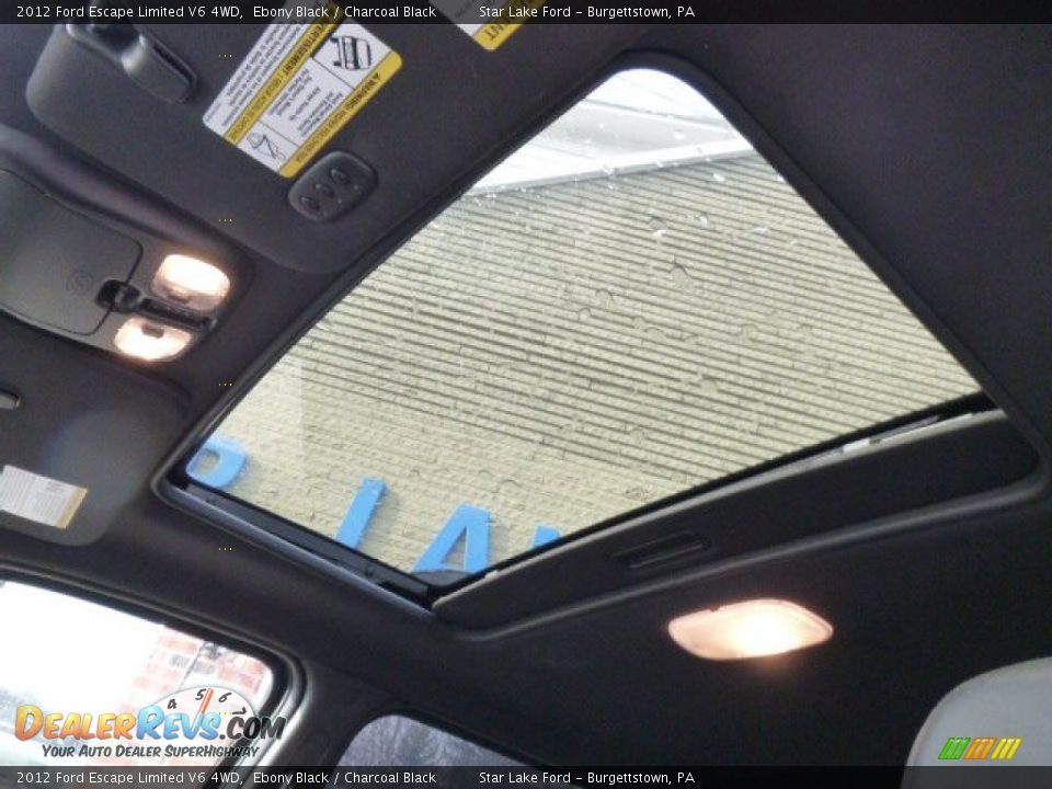 2012 Ford Escape Limited V6 4WD Ebony Black / Charcoal Black Photo #14