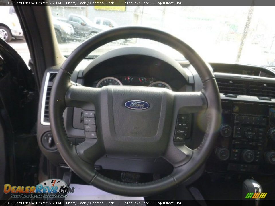 2012 Ford Escape Limited V6 4WD Ebony Black / Charcoal Black Photo #18