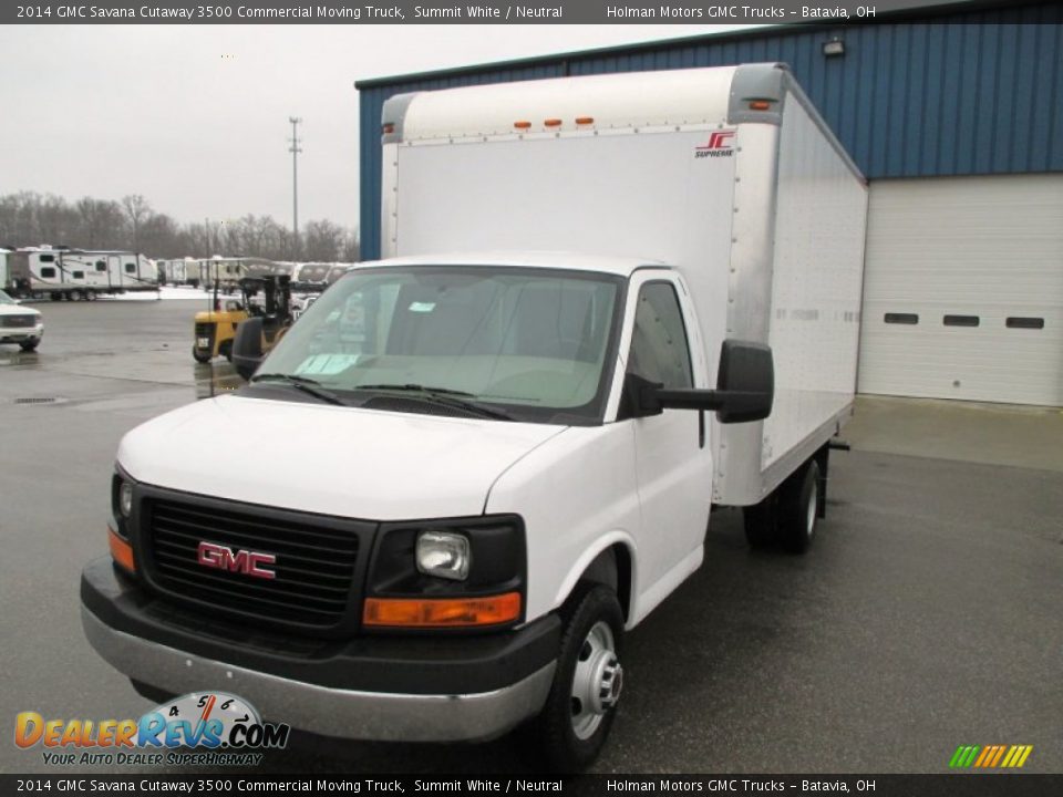 2014 GMC Savana Cutaway 3500 Commercial Moving Truck Summit White / Neutral Photo #3