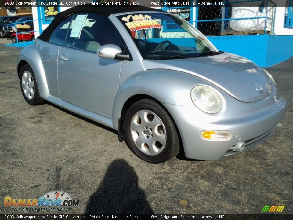 2003 Volkswagen New Beetle GLS Convertible Reflex Silver Metallic / Black Photo #2