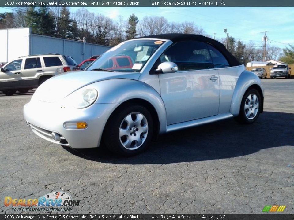 2003 Volkswagen New Beetle GLS Convertible Reflex Silver Metallic / Black Photo #4