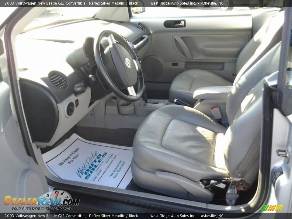 2003 Volkswagen New Beetle GLS Convertible Reflex Silver Metallic / Black Photo #8