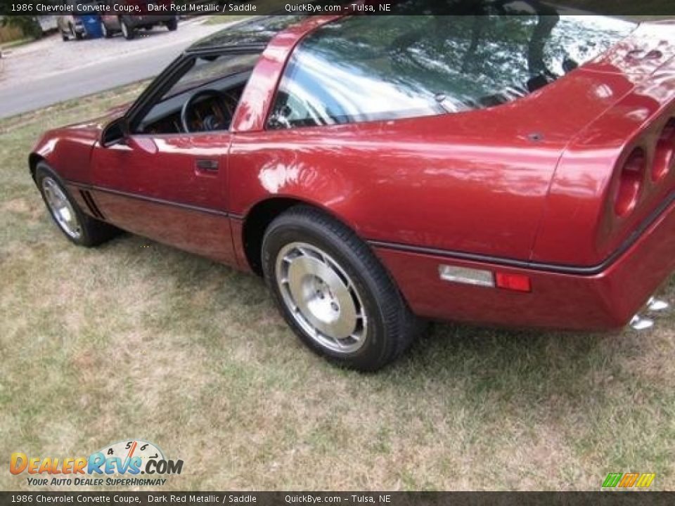 1986 Chevrolet Corvette Coupe Dark Red Metallic / Saddle Photo #1