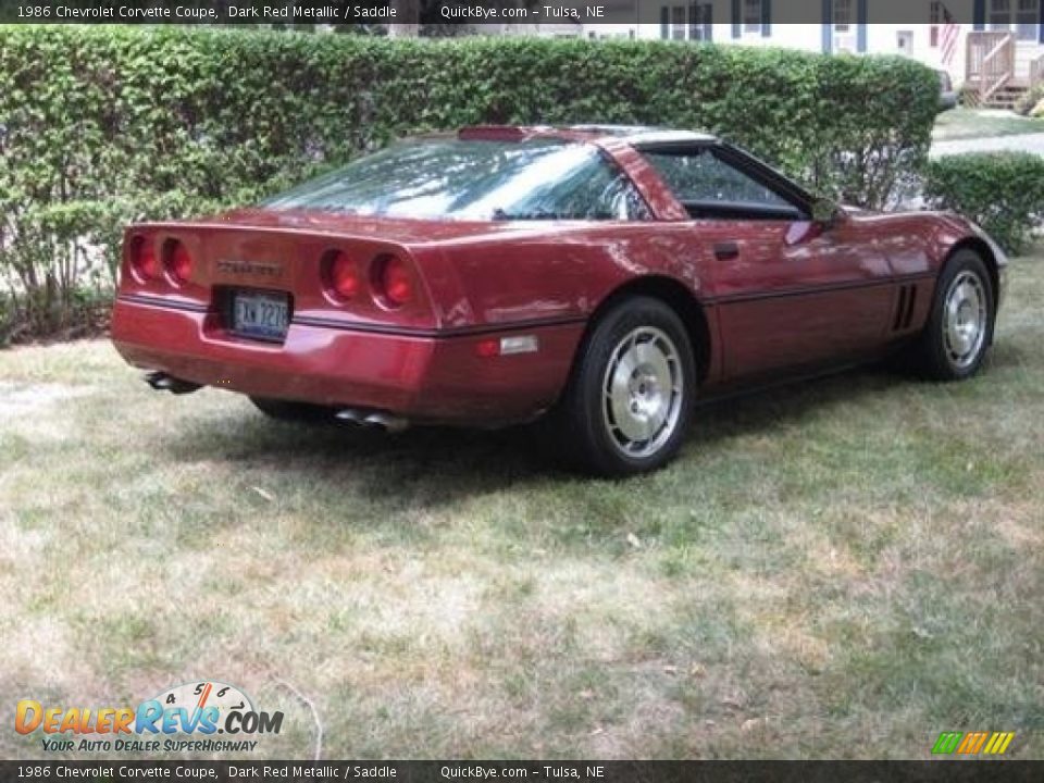 1986 Chevrolet Corvette Coupe Dark Red Metallic / Saddle Photo #3