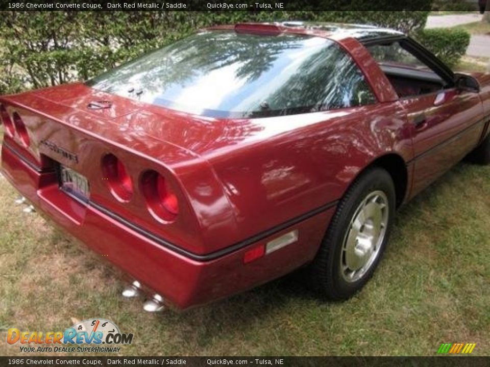 1986 Chevrolet Corvette Coupe Dark Red Metallic / Saddle Photo #4