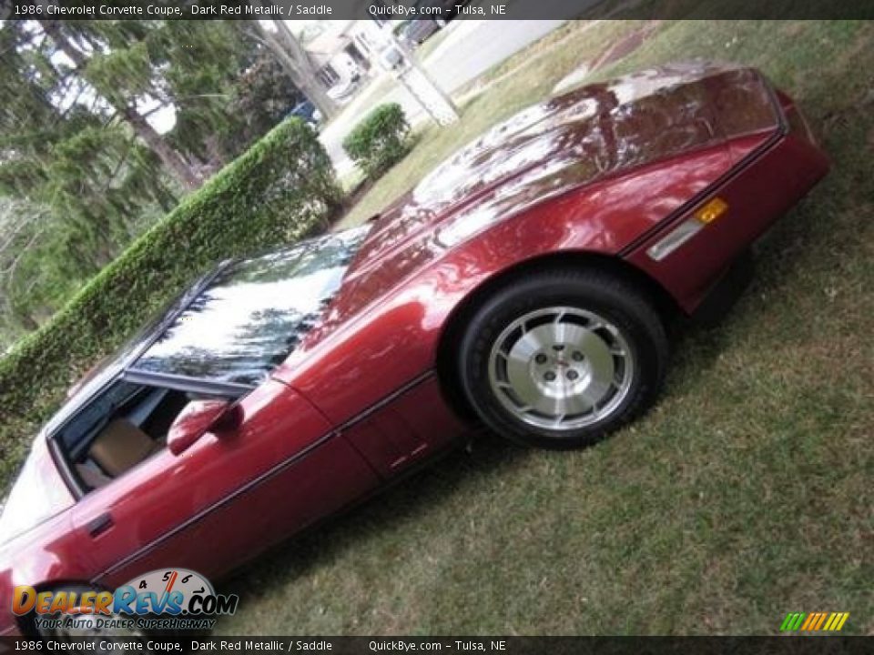 1986 Chevrolet Corvette Coupe Dark Red Metallic / Saddle Photo #5