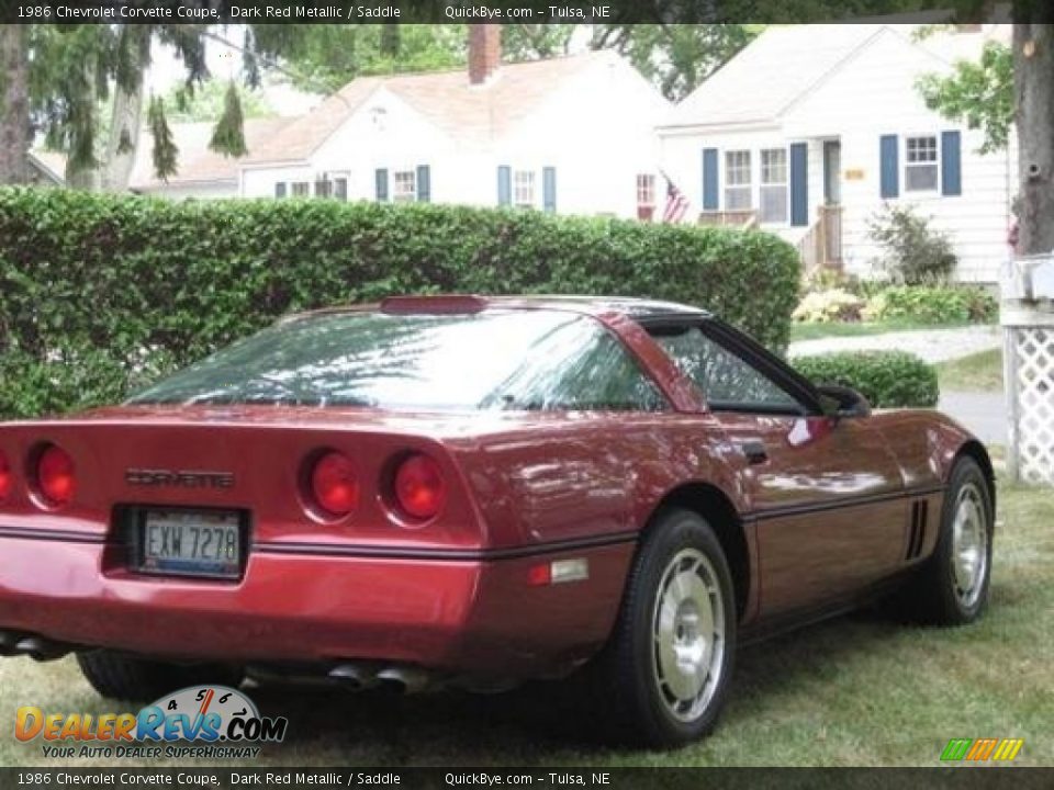 1986 Chevrolet Corvette Coupe Dark Red Metallic / Saddle Photo #7