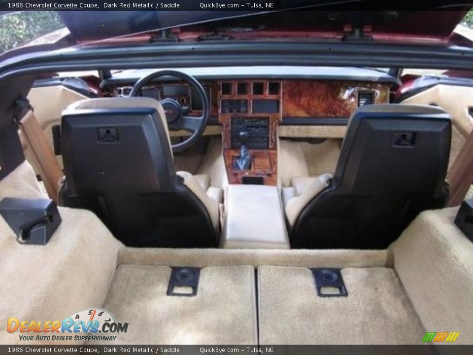 Saddle Interior - 1986 Chevrolet Corvette Coupe Photo #9