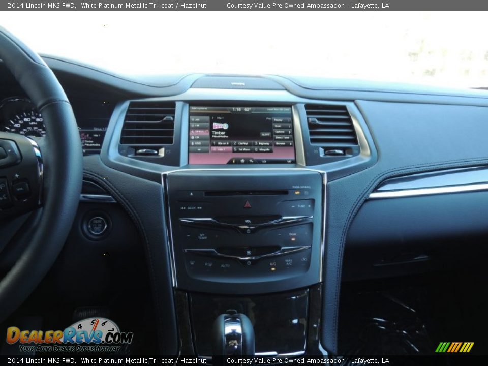 2014 Lincoln MKS FWD White Platinum Metallic Tri-coat / Hazelnut Photo #9