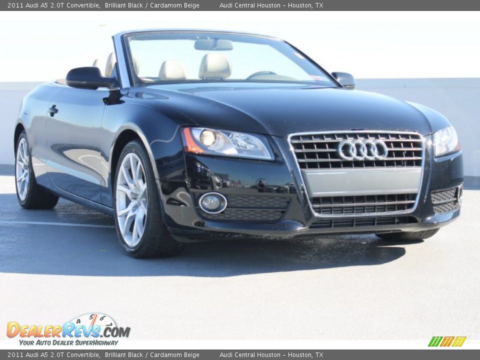 2011 Audi A5 2.0T Convertible Brilliant Black / Cardamom Beige Photo #1