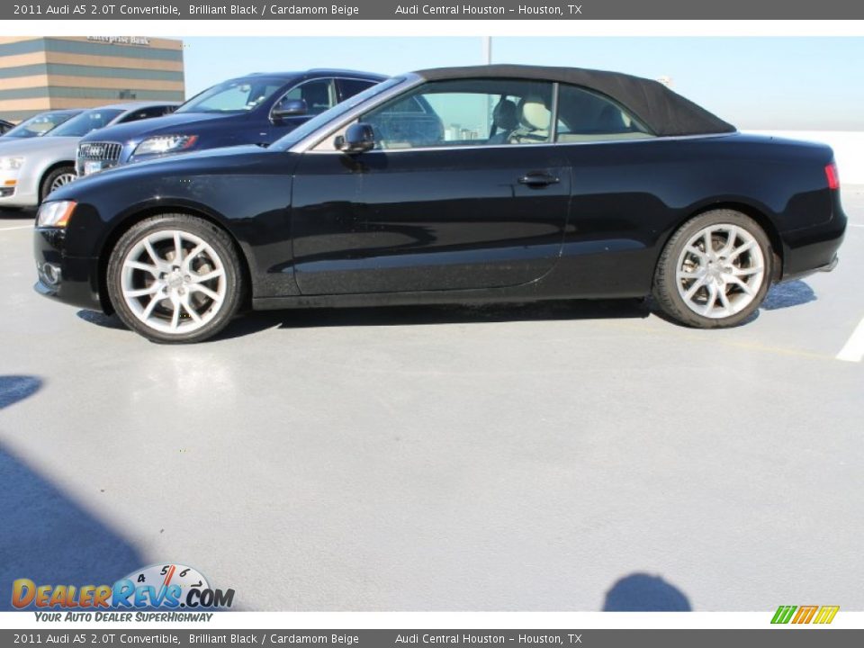 2011 Audi A5 2.0T Convertible Brilliant Black / Cardamom Beige Photo #7