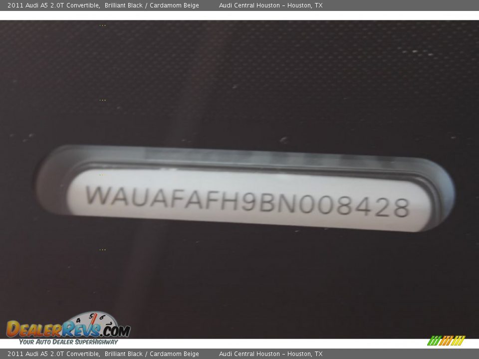 2011 Audi A5 2.0T Convertible Brilliant Black / Cardamom Beige Photo #29