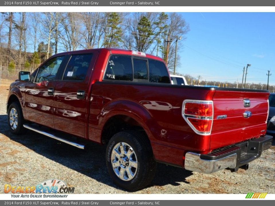 2014 Ford F150 XLT SuperCrew Ruby Red / Steel Grey Photo #27