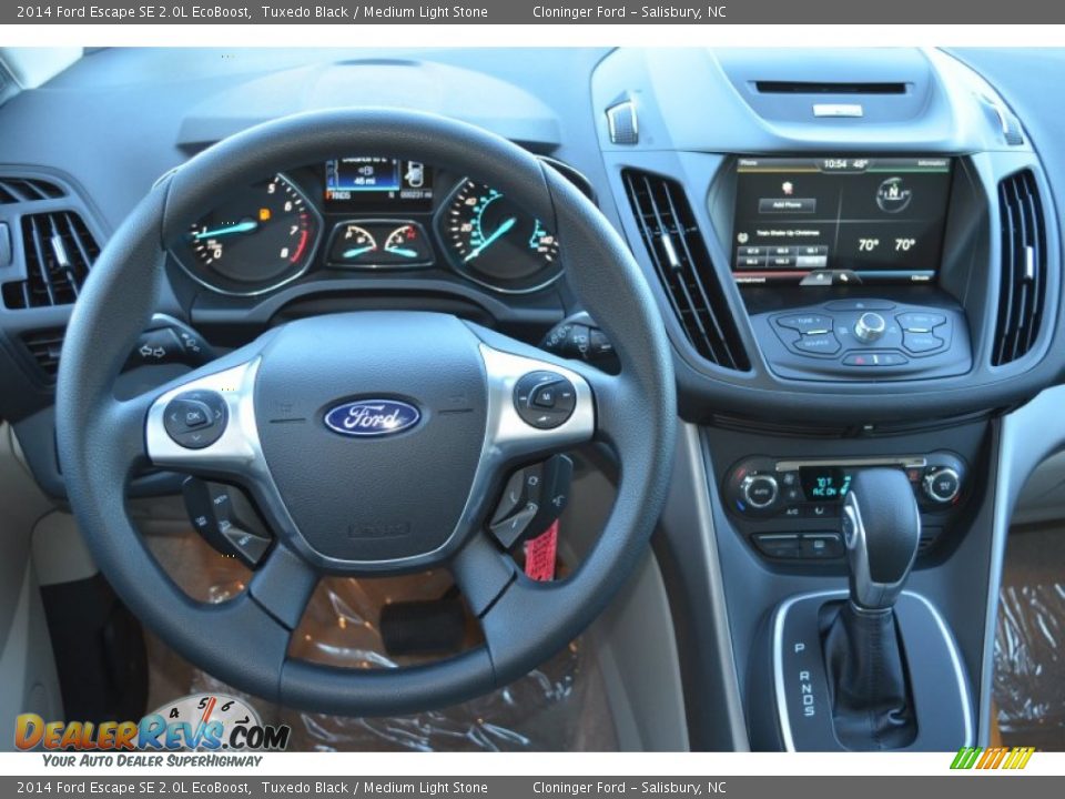 2014 Ford Escape SE 2.0L EcoBoost Tuxedo Black / Medium Light Stone Photo #12