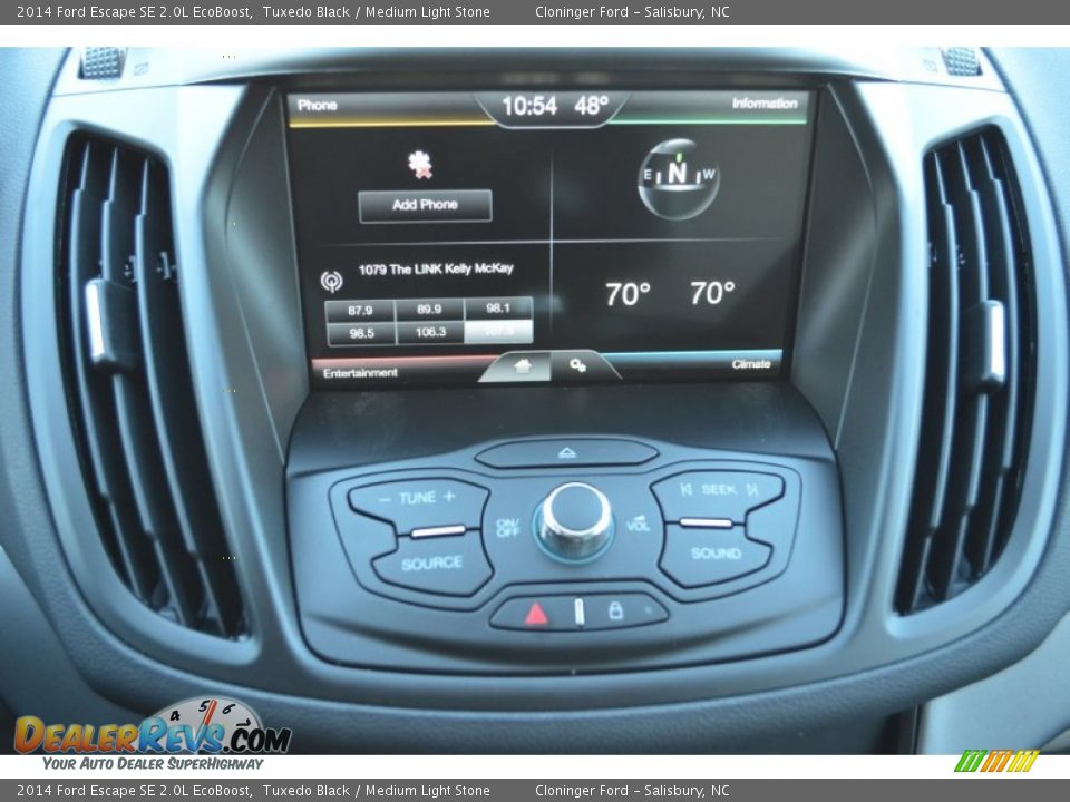 2014 Ford Escape SE 2.0L EcoBoost Tuxedo Black / Medium Light Stone Photo #13