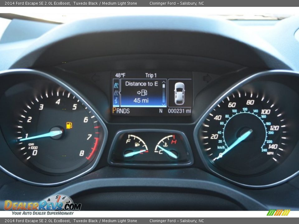2014 Ford Escape SE 2.0L EcoBoost Tuxedo Black / Medium Light Stone Photo #25