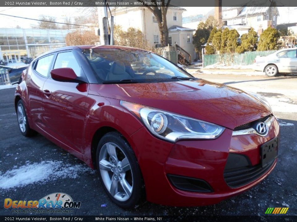 2012 Hyundai Veloster Boston Red / Gray Photo #1