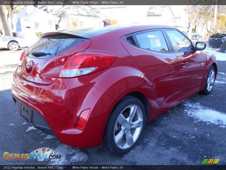 2012 Hyundai Veloster Boston Red / Gray Photo #4