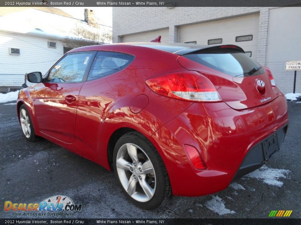 2012 Hyundai Veloster Boston Red / Gray Photo #6
