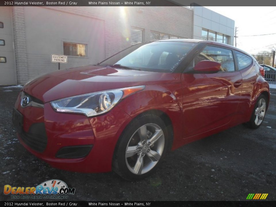 2012 Hyundai Veloster Boston Red / Gray Photo #7