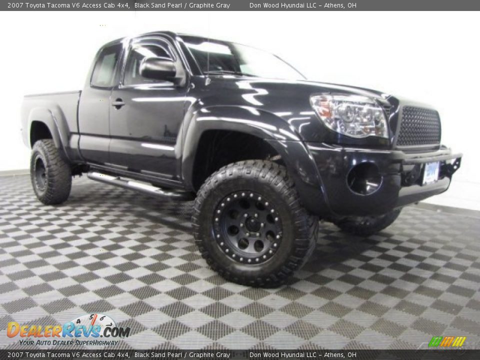 2007 Toyota Tacoma V6 Access Cab 4x4 Black Sand Pearl / Graphite Gray Photo #1