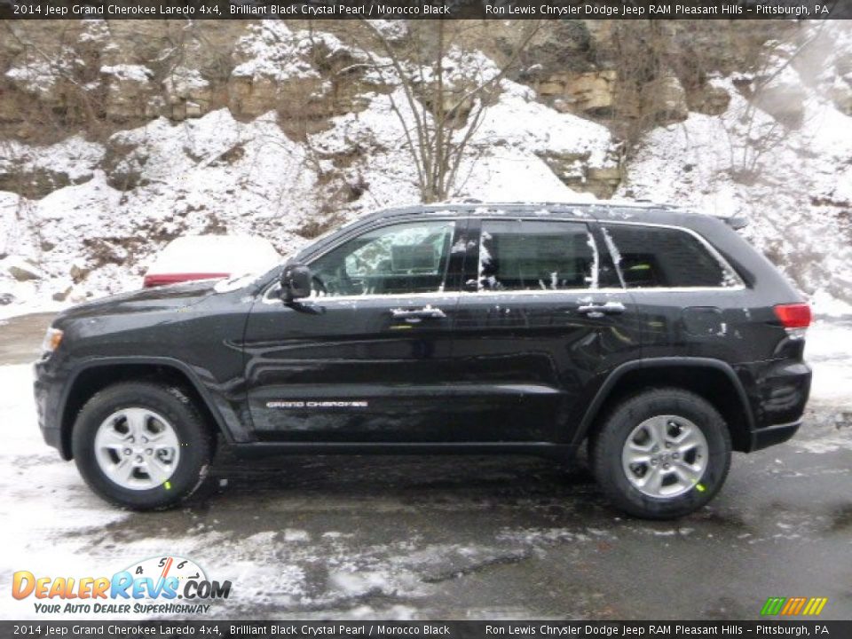 2014 Jeep Grand Cherokee Laredo 4x4 Brilliant Black Crystal Pearl / Morocco Black Photo #2