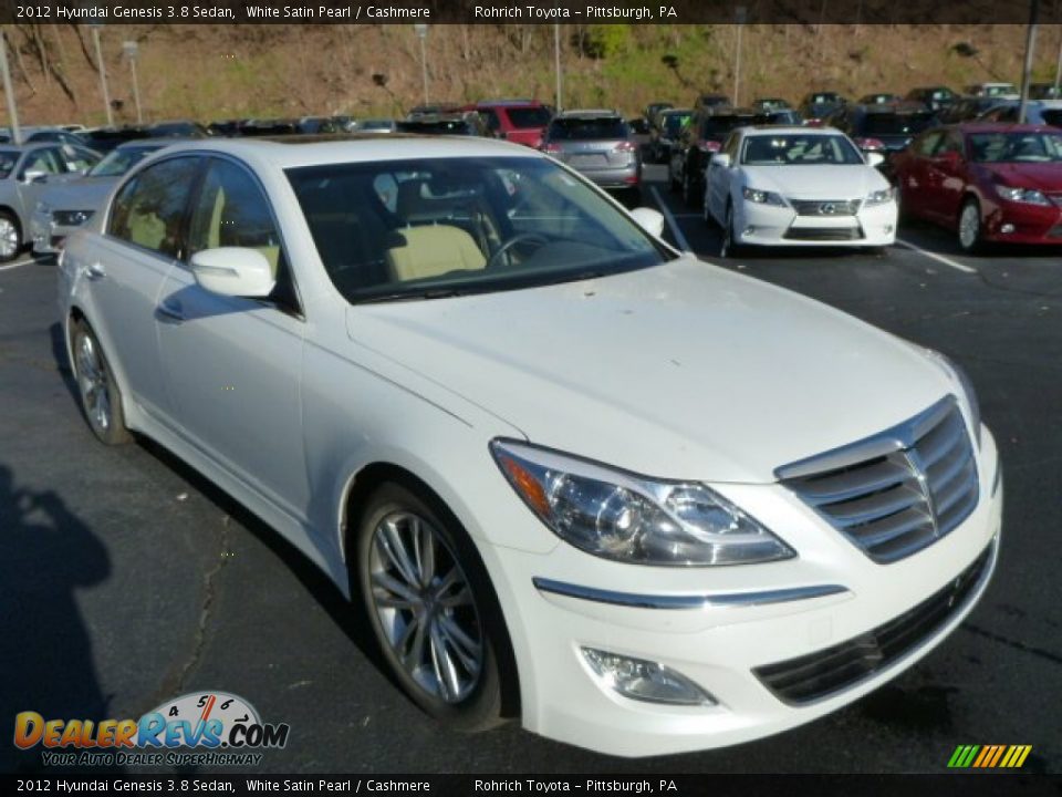 2012 Hyundai Genesis 3.8 Sedan White Satin Pearl / Cashmere Photo #1