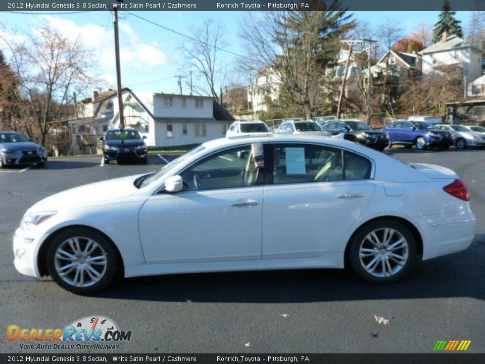 2012 Hyundai Genesis 3.8 Sedan White Satin Pearl / Cashmere Photo #2
