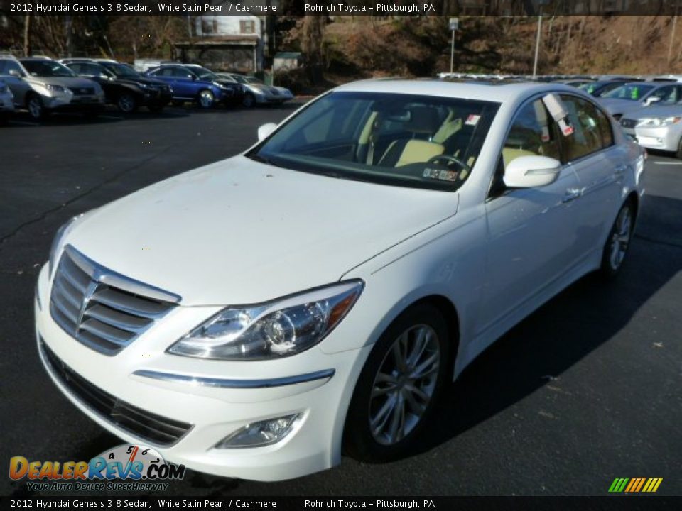 2012 Hyundai Genesis 3.8 Sedan White Satin Pearl / Cashmere Photo #3