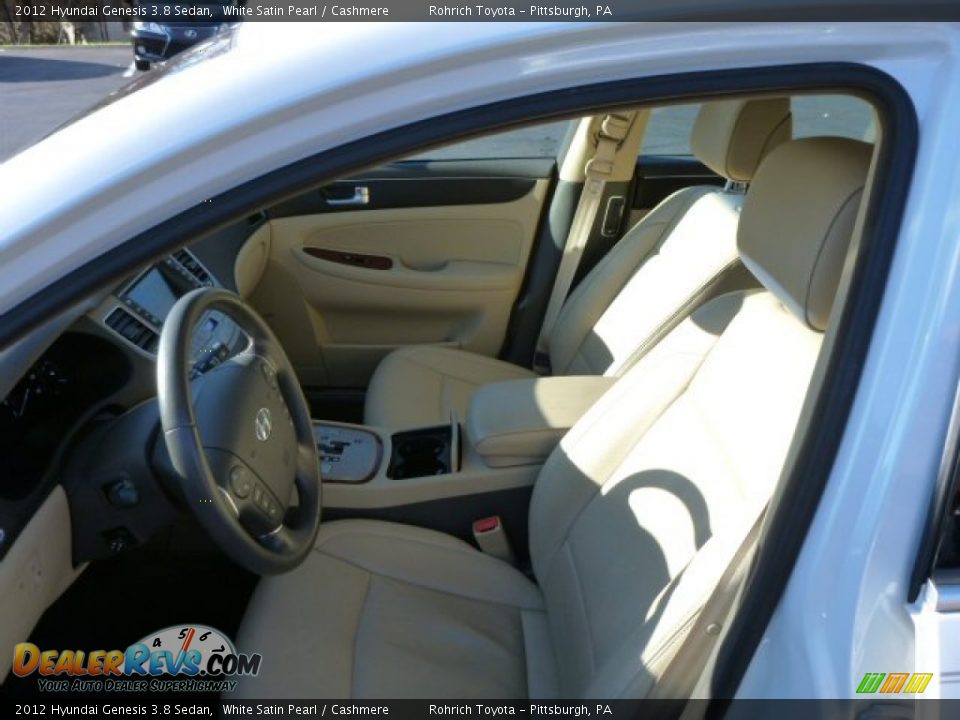 2012 Hyundai Genesis 3.8 Sedan White Satin Pearl / Cashmere Photo #4