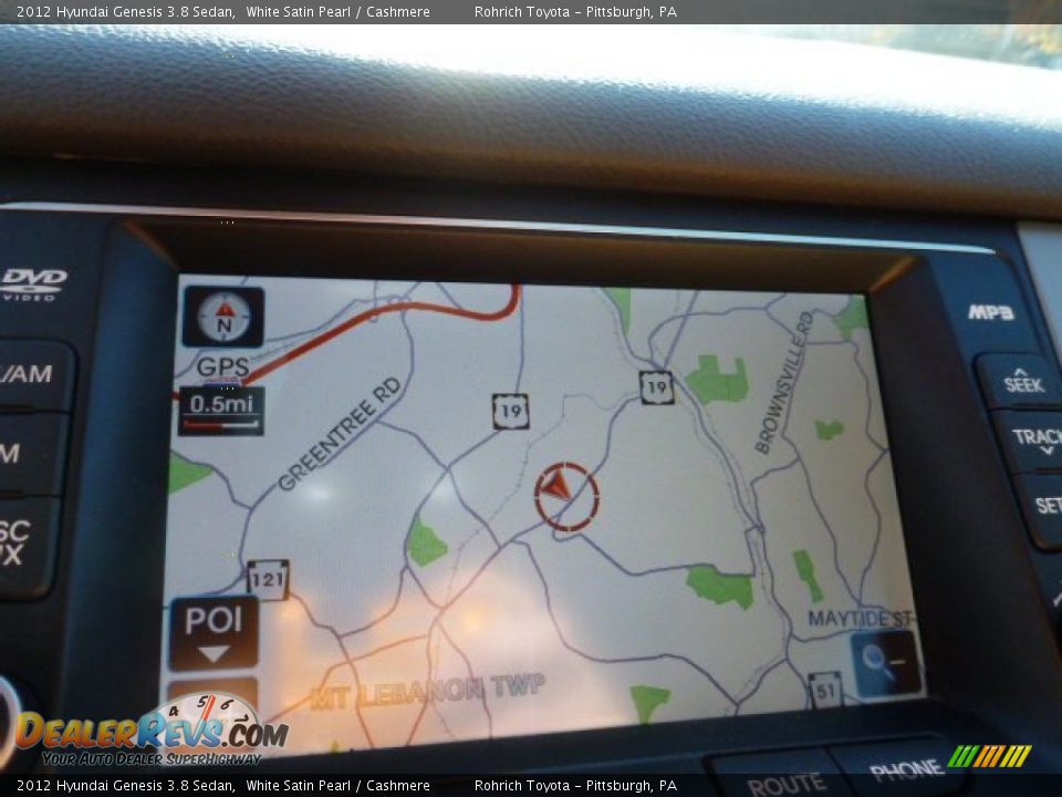 2012 Hyundai Genesis 3.8 Sedan White Satin Pearl / Cashmere Photo #7