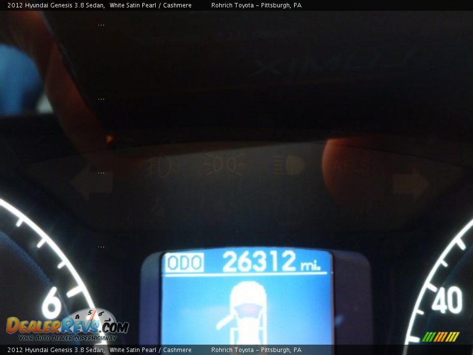 2012 Hyundai Genesis 3.8 Sedan White Satin Pearl / Cashmere Photo #9