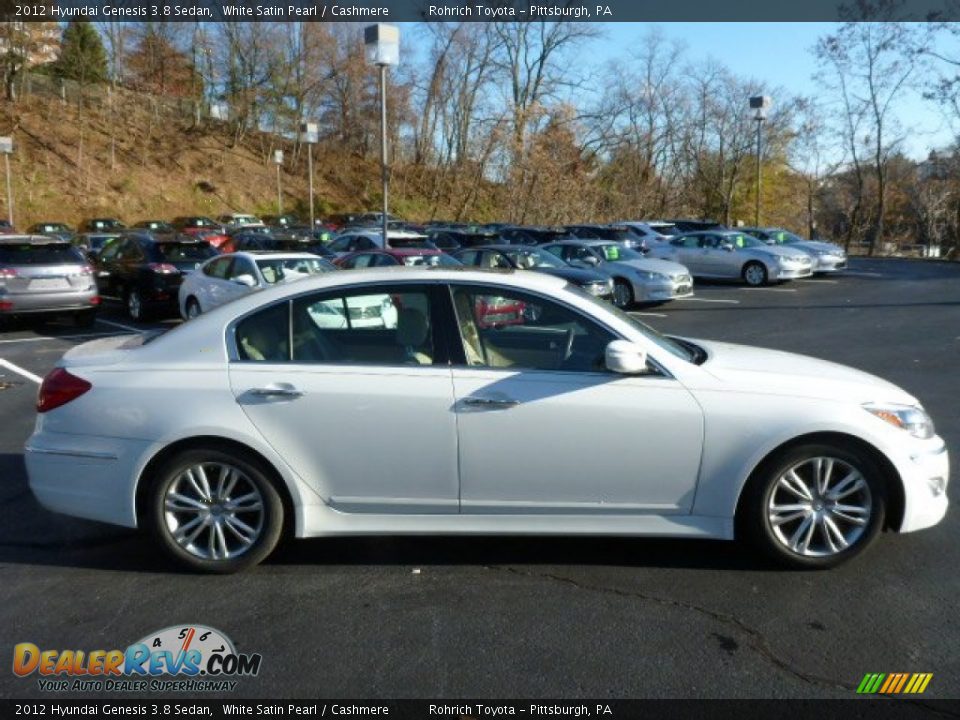 2012 Hyundai Genesis 3.8 Sedan White Satin Pearl / Cashmere Photo #10