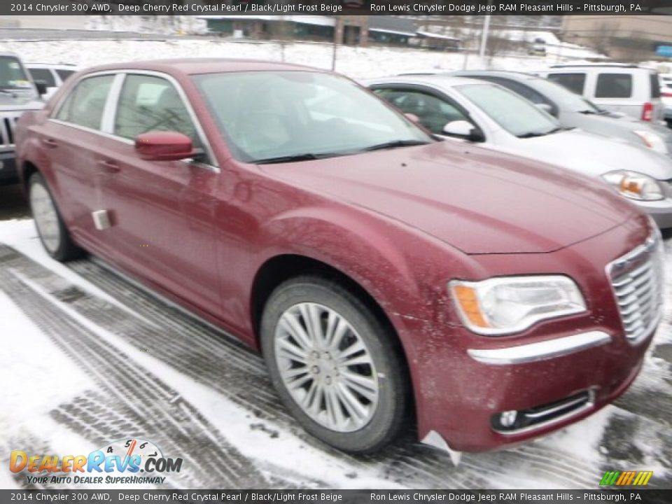 2014 Chrysler 300 AWD Deep Cherry Red Crystal Pearl / Black/Light Frost Beige Photo #4