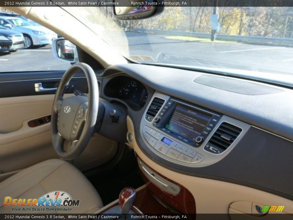 2012 Hyundai Genesis 3.8 Sedan White Satin Pearl / Cashmere Photo #11