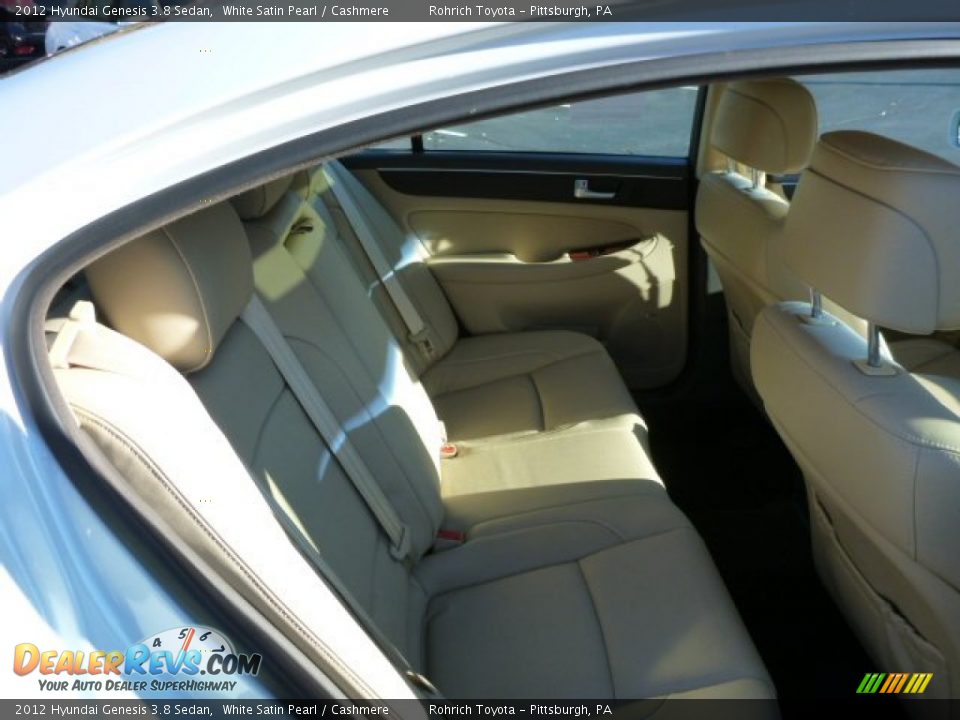 2012 Hyundai Genesis 3.8 Sedan White Satin Pearl / Cashmere Photo #14