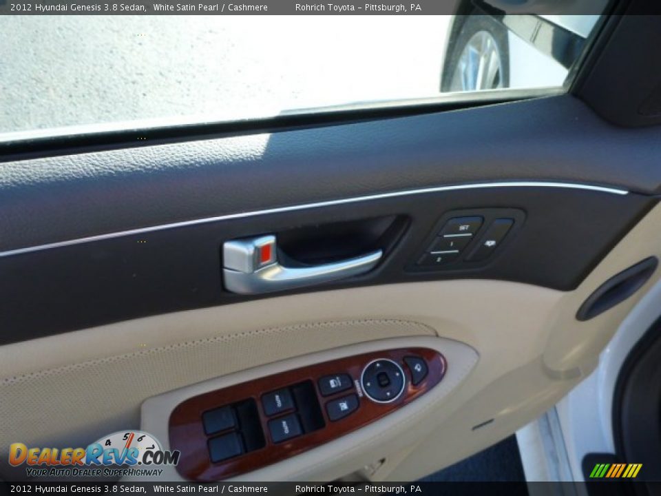 2012 Hyundai Genesis 3.8 Sedan White Satin Pearl / Cashmere Photo #16