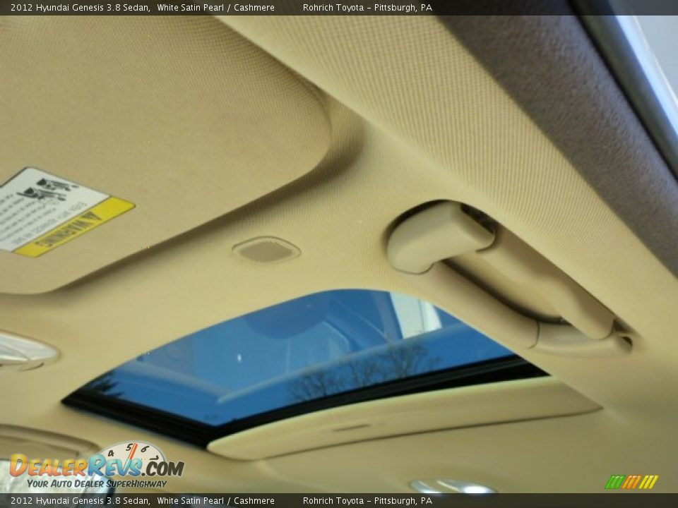 2012 Hyundai Genesis 3.8 Sedan White Satin Pearl / Cashmere Photo #18