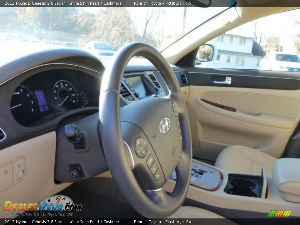 2012 Hyundai Genesis 3.8 Sedan White Satin Pearl / Cashmere Photo #19