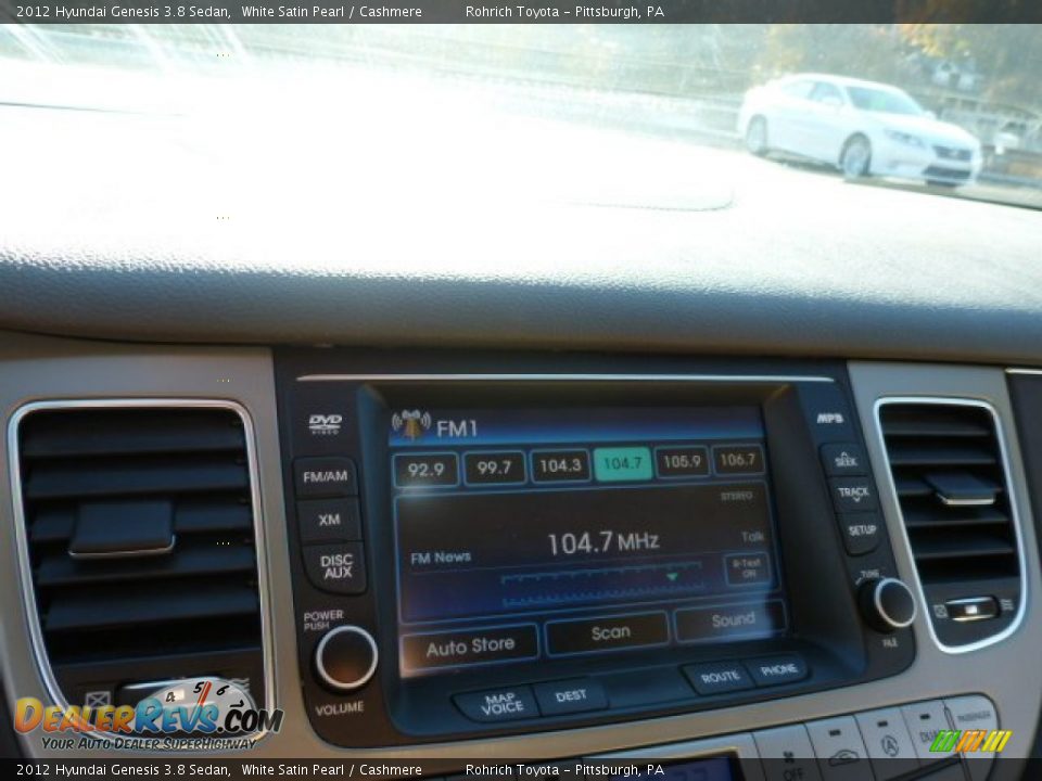 2012 Hyundai Genesis 3.8 Sedan White Satin Pearl / Cashmere Photo #22
