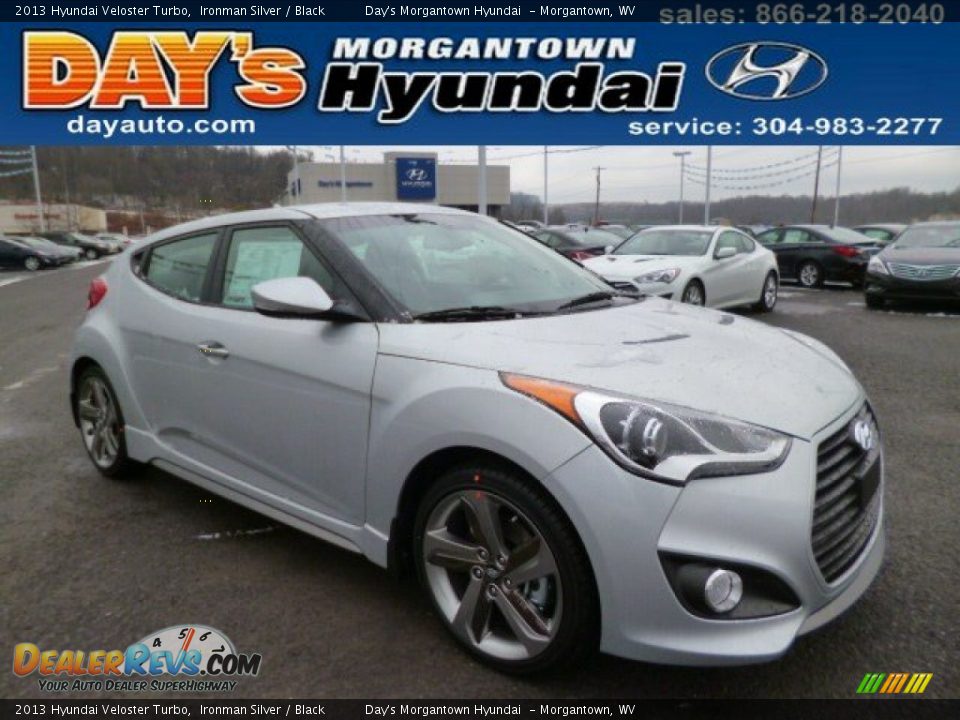 2013 Hyundai Veloster Turbo Ironman Silver / Black Photo #1