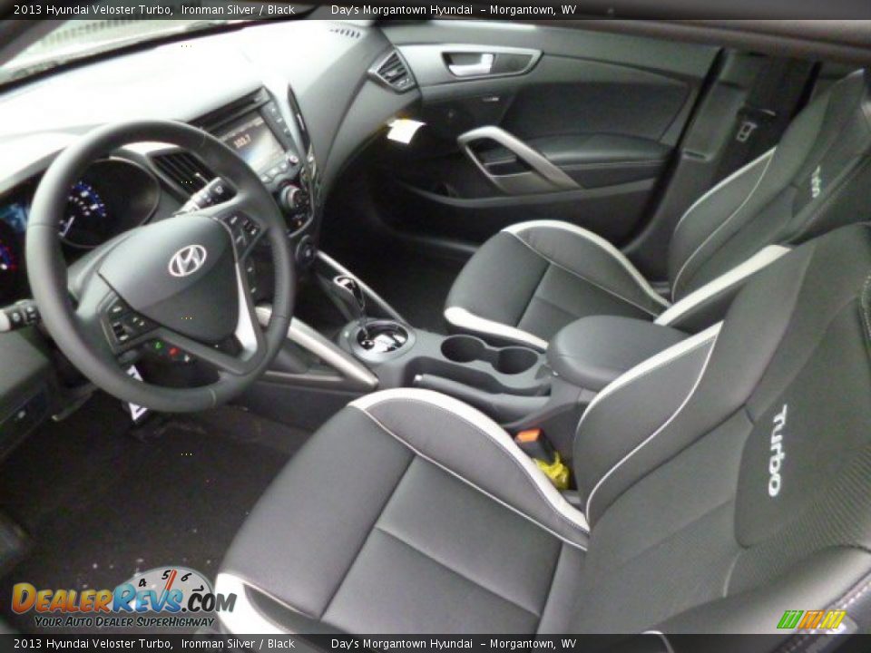 Black Interior - 2013 Hyundai Veloster Turbo Photo #16
