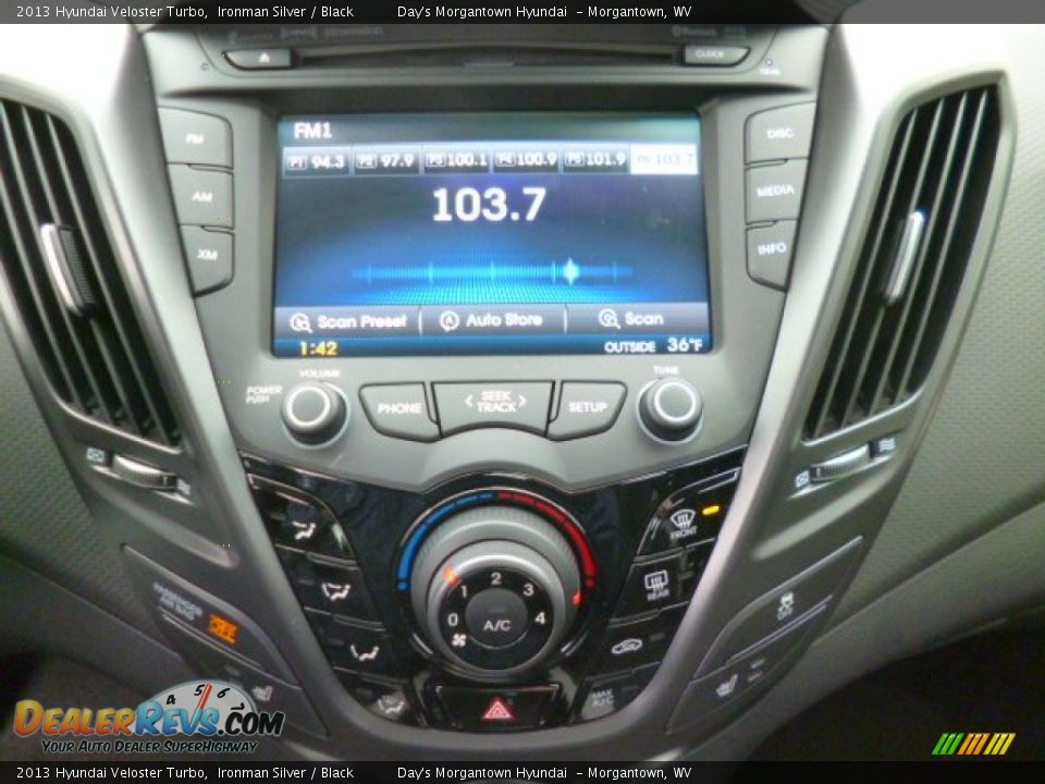 2013 Hyundai Veloster Turbo Ironman Silver / Black Photo #19
