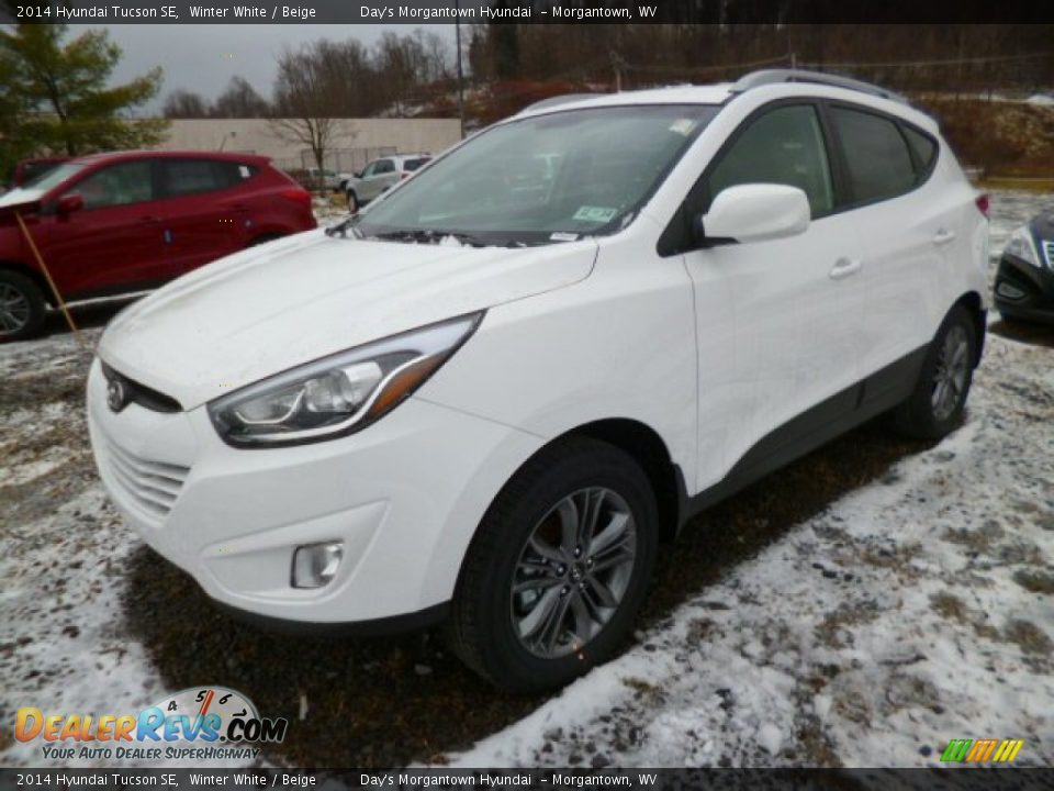 2014 Hyundai Tucson SE Winter White / Beige Photo #3